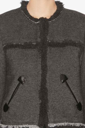 Veste courte à motif graphique Delphina