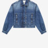 Veste courte style workwear Julie en denim uni Veste courte style workwear Julie en denim uni