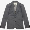 Veste de costume en laine vierge rayée Reva Veste de costume en laine vierge rayée Reva