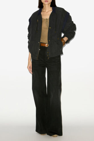 Veste en coton bicolore Desha