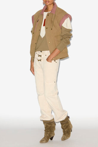 Veste en coton bicolore Desha
