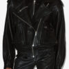 Veste en cuir d&rsquo;agneau Aneli avec poches