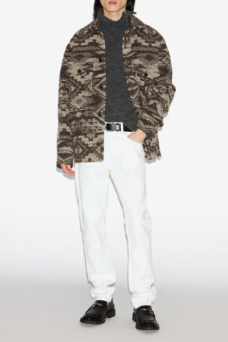 Veste en laine mélangée à motifs Kervon