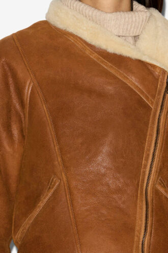 Veste en peau lainée Blondine