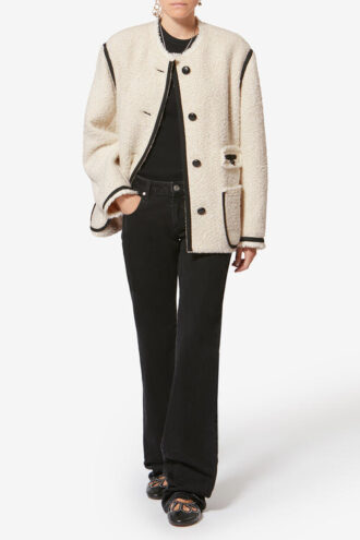 Veste en tweed bouclé de laine Maylin