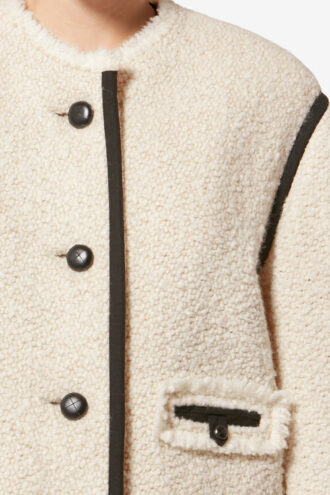 Veste en tweed bouclé de laine Maylin