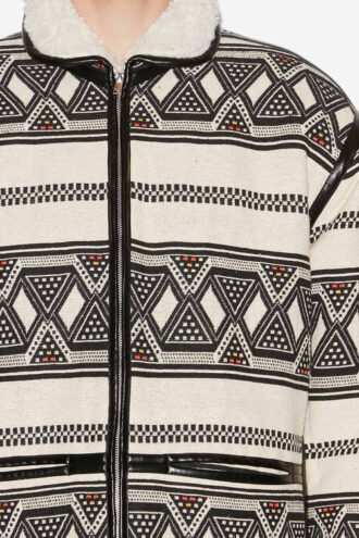 Veste jacquard à motif graphique Nelkis
